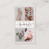  Modern Nail Technician Photo Collage Qr Code  名刺 (正面)