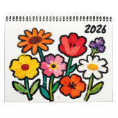 Modern Naive Floral Art Calendar カレンダー (カバー)