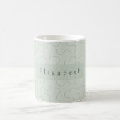 Modern Name Mug Sage Green コーヒーマグカップ (中央)