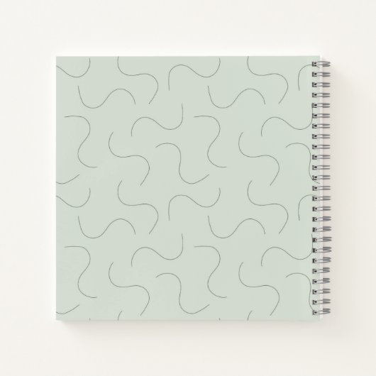 Modern Name Sage Green ノートブック (裏面)