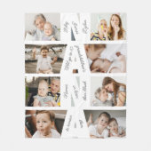 Modern Nana Photo Collage & Grandkids' Names フリースブランケット (正面)