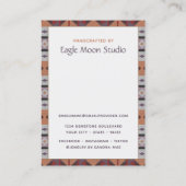 Modern Native Tribal Earring Jewelry Display Card 名刺 (裏面)