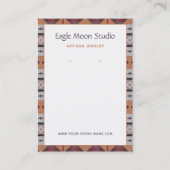 Modern Native Tribal Earring Jewelry Display Card 名刺 (正面)
