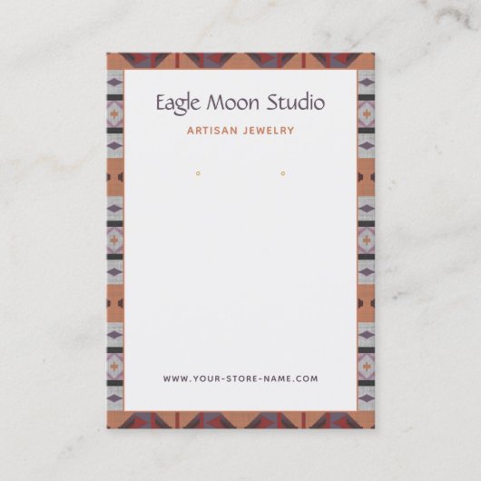 Modern Native Tribal Earring Jewelry Display Card 名刺 (正面)