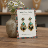 Modern Native Tribal Earring Jewelry Display Card 名刺