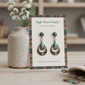 Modern Native Tribal Earring Jewelry Display Card 名刺