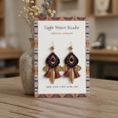Modern Native Tribal Earring Jewelry Display Card 名刺