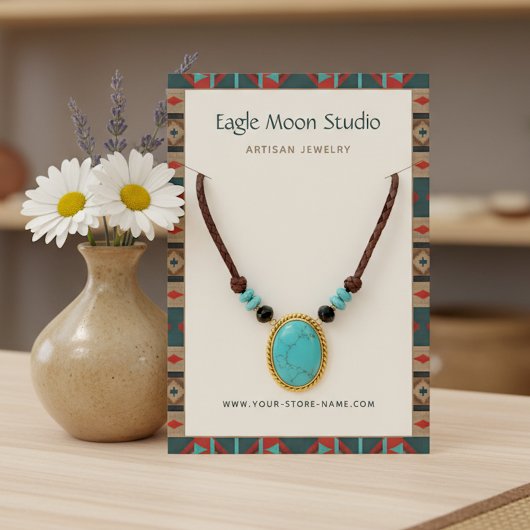 Modern Native Tribal Necklace Jewelry Display Card 名刺