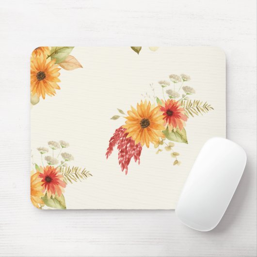 Modern Nature Floral Photo  マウスパッド (マウス)