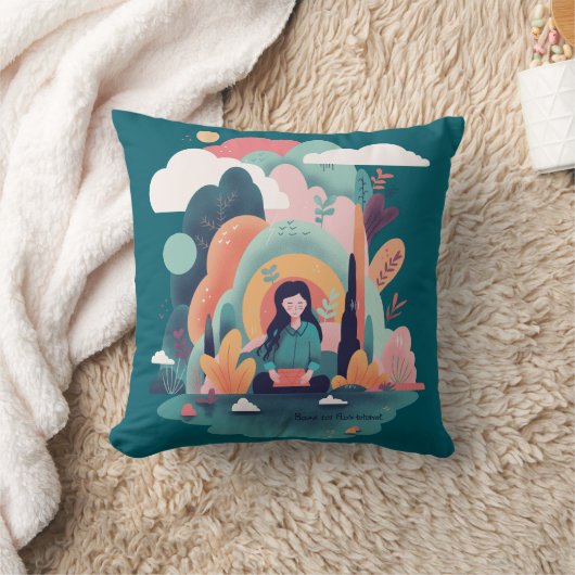 Modern Nature Illustration Art クッション (ブランケット)