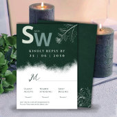 Modern Nature-Inspired Botanical RSVP card 招待状