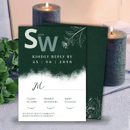Modern Nature-Inspired Botanical RSVP card 招待状