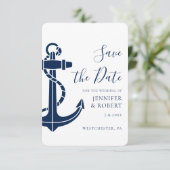 Modern Nautical Anchor Wedding Save the Date セーブザデート (スタンド正面)