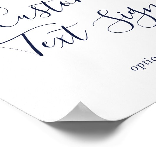 Modern Nautical Cards & Gifts Custom Text Sign ポスター (角)