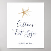Modern Nautical Cards & Gifts Custom Text Sign ポスター (正面)