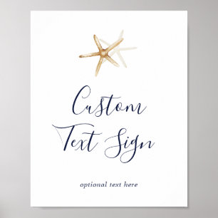 Modern Nautical Cards & Gifts Custom Text Sign ポスター