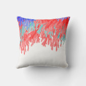 Modern nautical coral teal blue reef floral クッション (裏面)