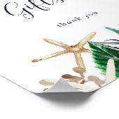 Modern Nautical | Greenery Cards and Gifts Sign ポスター (角)
