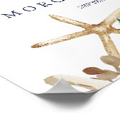 Modern Nautical | Greenery Wedding Welcome ポスター (角)