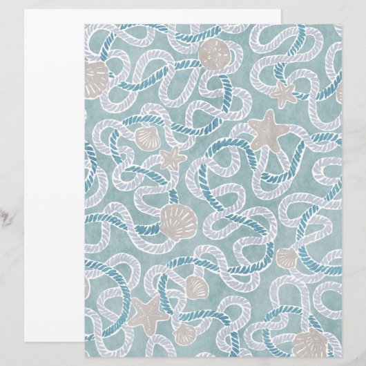 Modern Nautical Scrapbook Paper (正面/裏面)