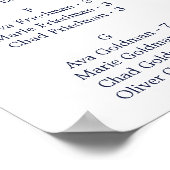 Modern Nautical | Starfish Alphabetical Seating ポスター (角)