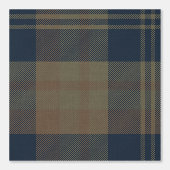 Modern Navy and Tan Japandi Plaid 壁紙 (正面)