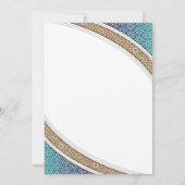 Modern Navy Blue Islamic Geometric Iftar Dinner 招待状 (裏面)