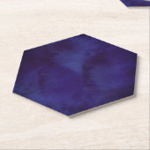 Modern Navy Blue Minimalist Coaster | Elegant Dark ペーパーコースター (アングル)