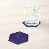 Modern Navy Blue Minimalist Coaster | Elegant Dark ペーパーコースター (インサイチュ)
