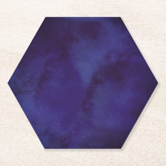 Modern Navy Blue Minimalist Coaster | Elegant Dark ペーパーコースター