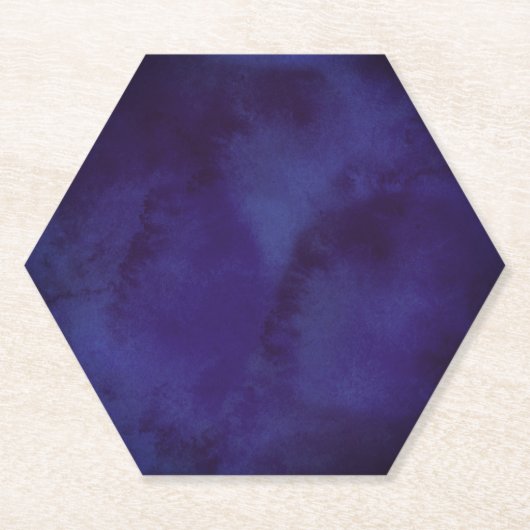 Modern Navy Blue Minimalist Coaster | Elegant Dark ペーパーコースター (正面)