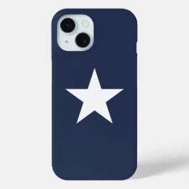 Modern Navy Blue Star Mark iPhone 15ケース