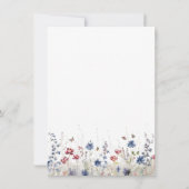 Modern Navy Blue Wedding QR Code Details ノートカード (裏面)