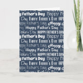 Modern Navy Blue White Typography Father’s Day カード (正面)