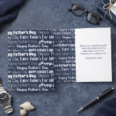 Modern Navy Blue White Typography Father’s Day カード