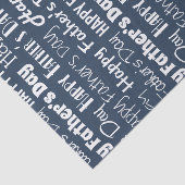 Modern Navy Blue White Typography Father’s Day 薄葉紙 (詳細)