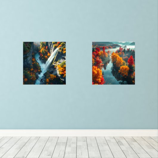 Modern Navy & Gold Abstract Mountain Peak – Luxury (ウッドフロア)