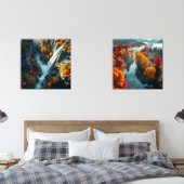 Modern Navy & Gold Abstract Mountain Peak – Luxury (寝室)