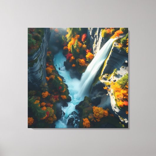 Modern Navy & Gold Abstract Mountain Peak – Luxury キャンバスプリント (正面)