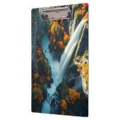 Modern Navy & Gold Abstract Mountain Peak – Luxury クリップボード (左)