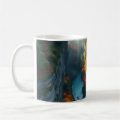 Modern Navy & Gold Abstract Mountain Peak – Luxury コーヒーマグカップ (左)