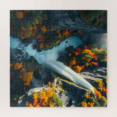 Modern Navy & Gold Abstract Mountain Peak – Luxury ジグソーパズル (横)