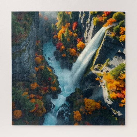 Modern Navy & Gold Abstract Mountain Peak – Luxury ジグソーパズル (縦)