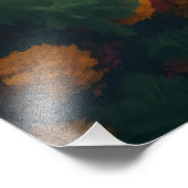 Modern Navy & Gold Abstract Mountain Peak – Luxury フォトプリント (角)