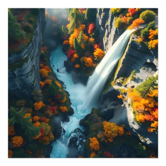 Modern Navy & Gold Abstract Mountain Peak – Luxury フォトプリント (正面)