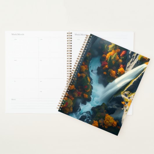 Modern Navy & Gold Abstract Mountain Peak – Luxury プランナー手帳 (ディスプレー)