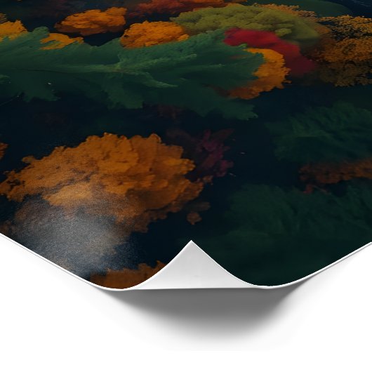 Modern Navy & Gold Abstract Mountain Peak – Luxury ポスター (コーナー)