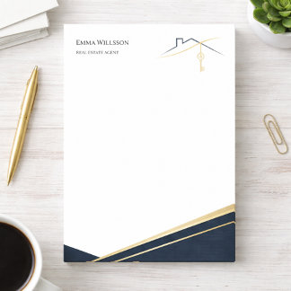 Modern Navy Gold Luxury Realtor estate Agent ポストイット
