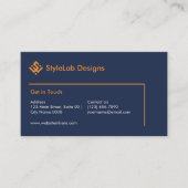 Modern Navy Gold Modern Professional Bold 名刺 (正面)