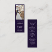 Modern Navy Memorial Funeral Design スキニー名刺 (正面/裏面)
